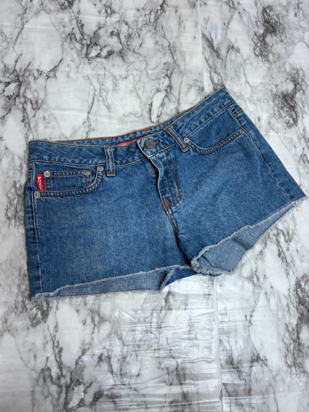 BONGO Y2K Blue Denim Cutoff Jean Shorts denim Back Pockets size 3 summer Bratz - Picture 3 of 7